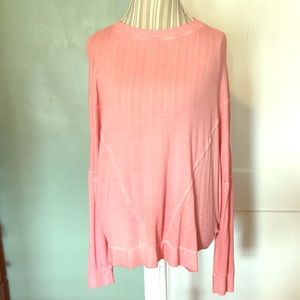 NWT Pink Rose Long Sleeve Soft Pink Lounge Shirt
